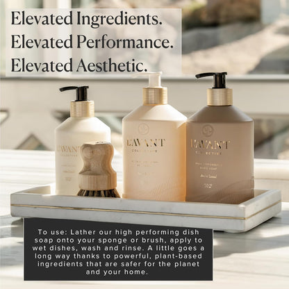 L'AVANT Collective High Performing Dish Soap Refill | Plant-Based Ingredients & High Performing Formula | Notes of Bergamot, Orange Blossom, Amber, Cedar | Blushed Bergamot Scent 32oz