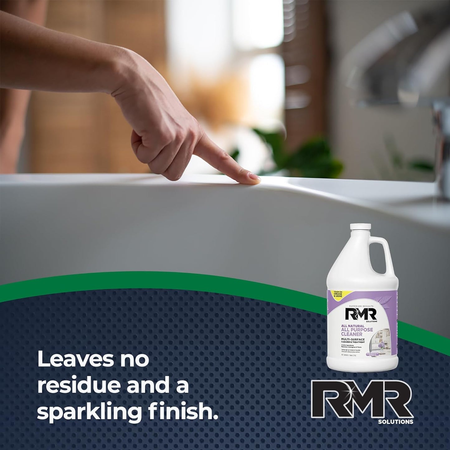 RMR All Natural All-Purpose Cleaner - Non-Toxic, Rinse-Free Multipurpose Cleaning Supplies, Biodegradable 1 Gallon Bottle, Modern Botanical Scent