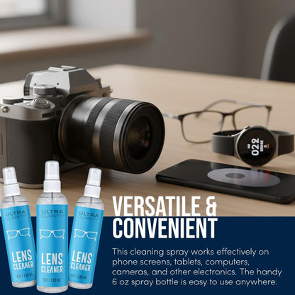 Powered by Nano Magic Eyeglass Lens Cleaning Spray 6 oz (1 Pack) | Professional Grade Formula, Silicone-Free | for Glasses, Phone, Electronic Screens, Optic Surfaces, Coated Surfaces - Made in USA