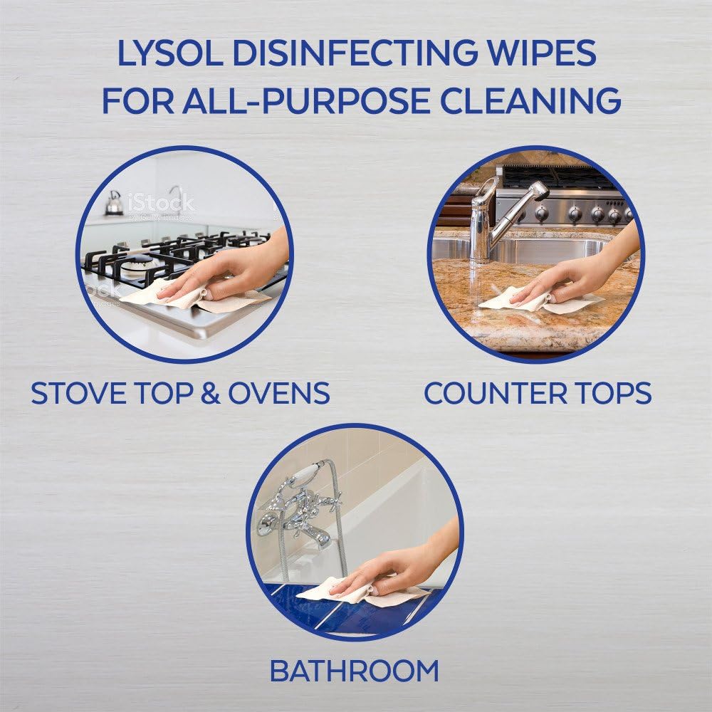Lysol, Dual Action Complete Clean Disinfecting Wipes, White, 75 Count, Citrus, 450 Count, (Pack of 6)