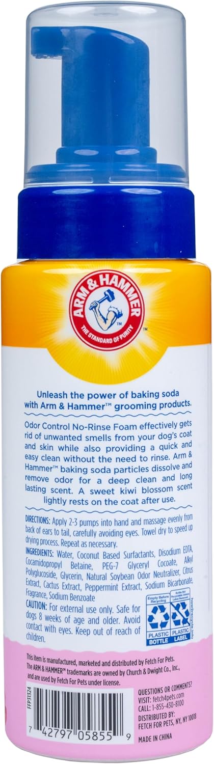 Arm & Hammer for Pets Super Deodorizing Dog Spray with Baking Soda for Odor Control, Freshens Coat Between Baths, pH Balanced Formula for Dogs, 8 Fl Oz - 2 Pack