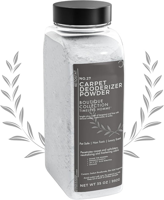 Carpet Deodorizer 35 Oz Carpet Freshner Powder, Hotel Scent Upholstery Deodorizer Vaccuum Safe Pet Odor Eliminator for Home - Luxury Room Deoderizer Timeless Homme