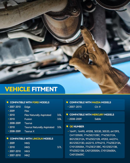 PHILTOP Left and Right Catalytic Converter Replacement For 2005-2010 300 2.7/3.5L V6 RWD, 2006-2010 Charger 2.7/3.5L V6 RWD, 2005-2008 Magnum 2.7/3.5L V6 RWD Replace 55434, 55433 (EPA Compliant) - Colors A
