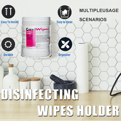 Wall-Mounted Wipes Holder for Cleaning Wipes, Acrylic Wipe Container Holder Rack for Wall - Easy Installation, Idea for Kitchen, Bathroom, Office, School, Clear (4.33" L x 4.72" W x 5.51" H)