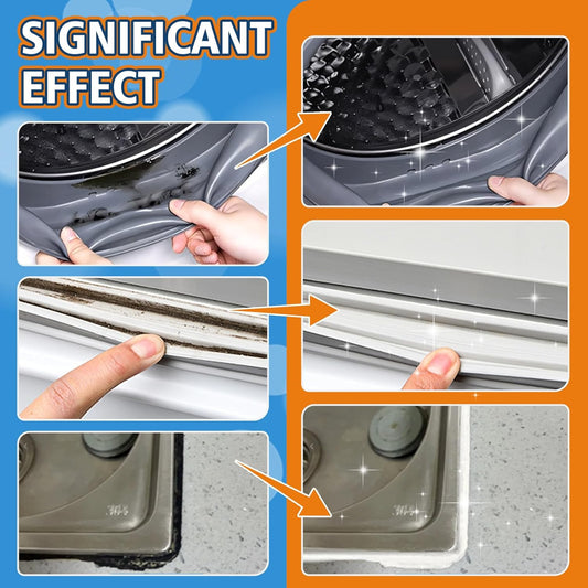 Home Mold Stain Remover Gel for Washer Seal, Thick No Scrub Mold Cleaner for Front Load Washing Machine, Bathroom Tile Grout & Silicone, Deep Cleaning & Odor Removal-Household Stain Cleaner