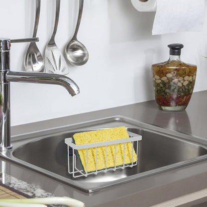 SHFKS Sponge Holder for Kitchen Sink Suction,Kitchen Sink Sponge Holder,Sink Caddy, Soap Holder,Bathroom,Scrubbers (Black)
