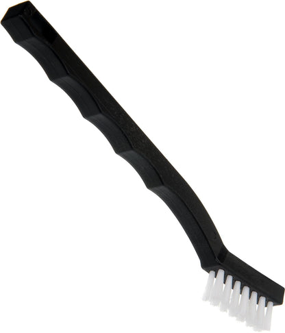 Carlisle FoodService Products Flo-Pac Maintenance Brush, Toothbrush Style Utility Scrubber for Cleaning With Nylon Bristles, 7", 1 Count, Black
