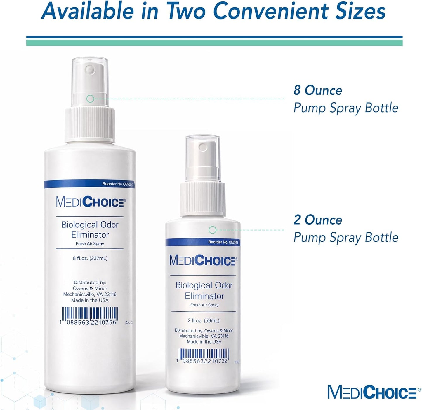 MediChoice Biological Odor Eliminator, Scented, Pump Spray, 8 Oz, 1314OE8120 (Each of 1)