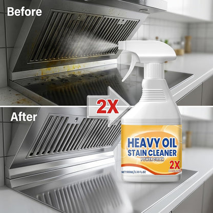 Heavy Duty Kitchen Degreaser Spray, Powerful Cleaner for Stubborn Oil Stains, Grease Remover for Stovetops, Countertops, Ovens & Grills, 2 PCS