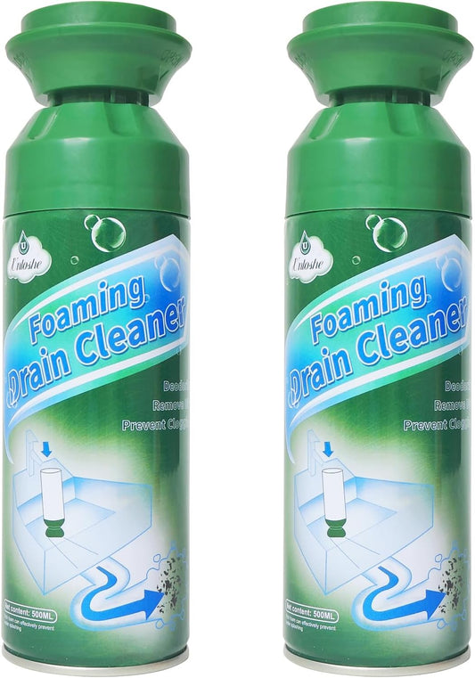 Foaming Drain Cleaner, Sink Drain Cleaner Foam, Drains Clog Remover for Bathroom Sinks, Tubs, Washbasin (2PCS)