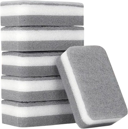 PKI Smart Essentials Dual-Sided Grey Cellulose Sponge with Gentle Scouring Pad – Multi-Purpose for Kitchen, Commercial, and Outdoor Cleaning (Set of 6)