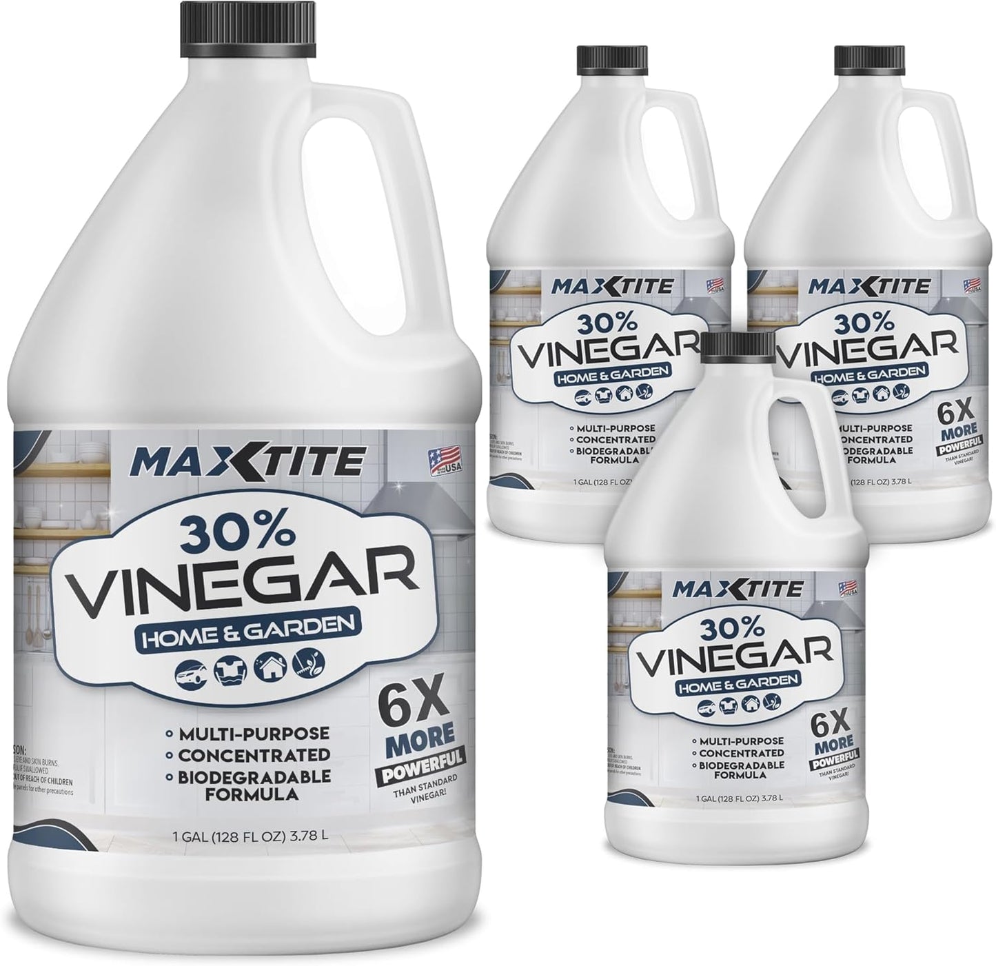 MaxTite Ultra-Concentrated 75% Vinegar for Home & Garden Cleaning (32 oz)