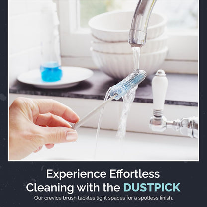 Reusable Microfiber Duster & Crevice Cleaning Brush | Versatile Cleaning Tools for Blinds, Window Tracks, Shutters, Baseboards, Kitchen Gaps | Microfiber Window & Space Cleaner (Pack of 2)