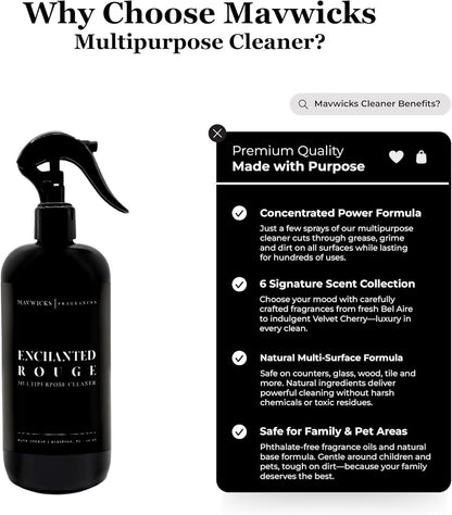 Mavwicks Fragrances All Purpose Cleaner Spray (Goddess) 16 Oz – Multipurpose Surface Cleaning Spray for Kitchen, Bathroom, Floors and Counters, Home and Office, Natural and Non-Toxic