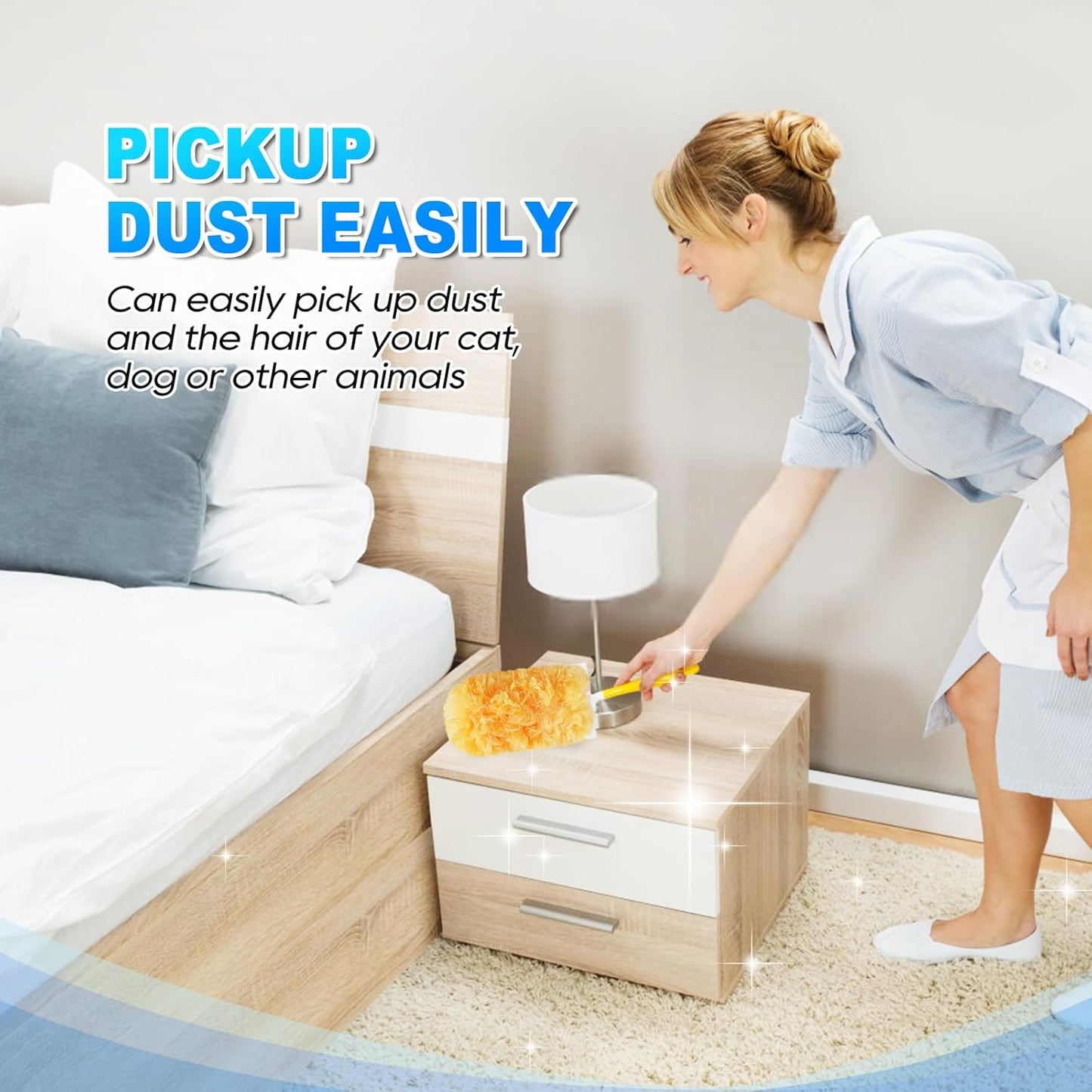 20 Count Duster Refill Compatible with Swiffer Hand Duster, Lavender Flavor Disposable Heavy Duty Duster Refills, Dusters Refills for Cleaning, Blinds & Ceiling Fan (Handle is Not Included)