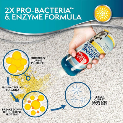 Simple Solution Urine Destroyer, Enzymatic Cleaner and Urine Odor Eliminator, Pet Stain Remover, Dog Pee Stain Destroyer, Cat Urine Neutralizer, Carpet Cleaner, Rug Deodorizer, Spot Cleaner, 1 Gallon