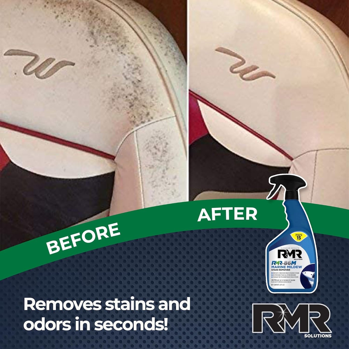 RMR-86M 24 Fl OZ, Marine Mold Stain and Mildew Stain Remover - Scrub Free Formula, Multi-Surface Cleaner for Boats
