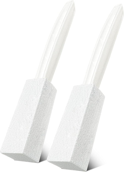 Kadden 2 Pack Pumice Stone Toilet Bowl Cleaner with Handle, Hard Water Ring Remover & Stain Scrubber for Bathroom, Pool, Sink and Tub, Ergonomic Heavy Duty Cleaning Tool