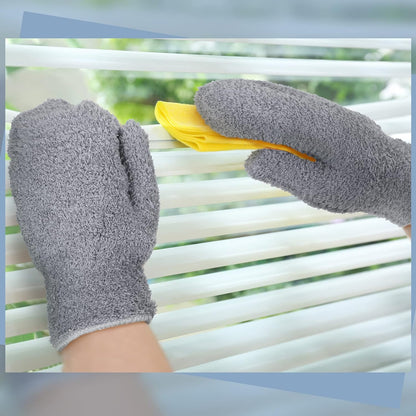 Bencailor 4 Pair Microfiber Dusting Mittens Reusable Women Cleaning Mittens with Thumb for Kitchen
