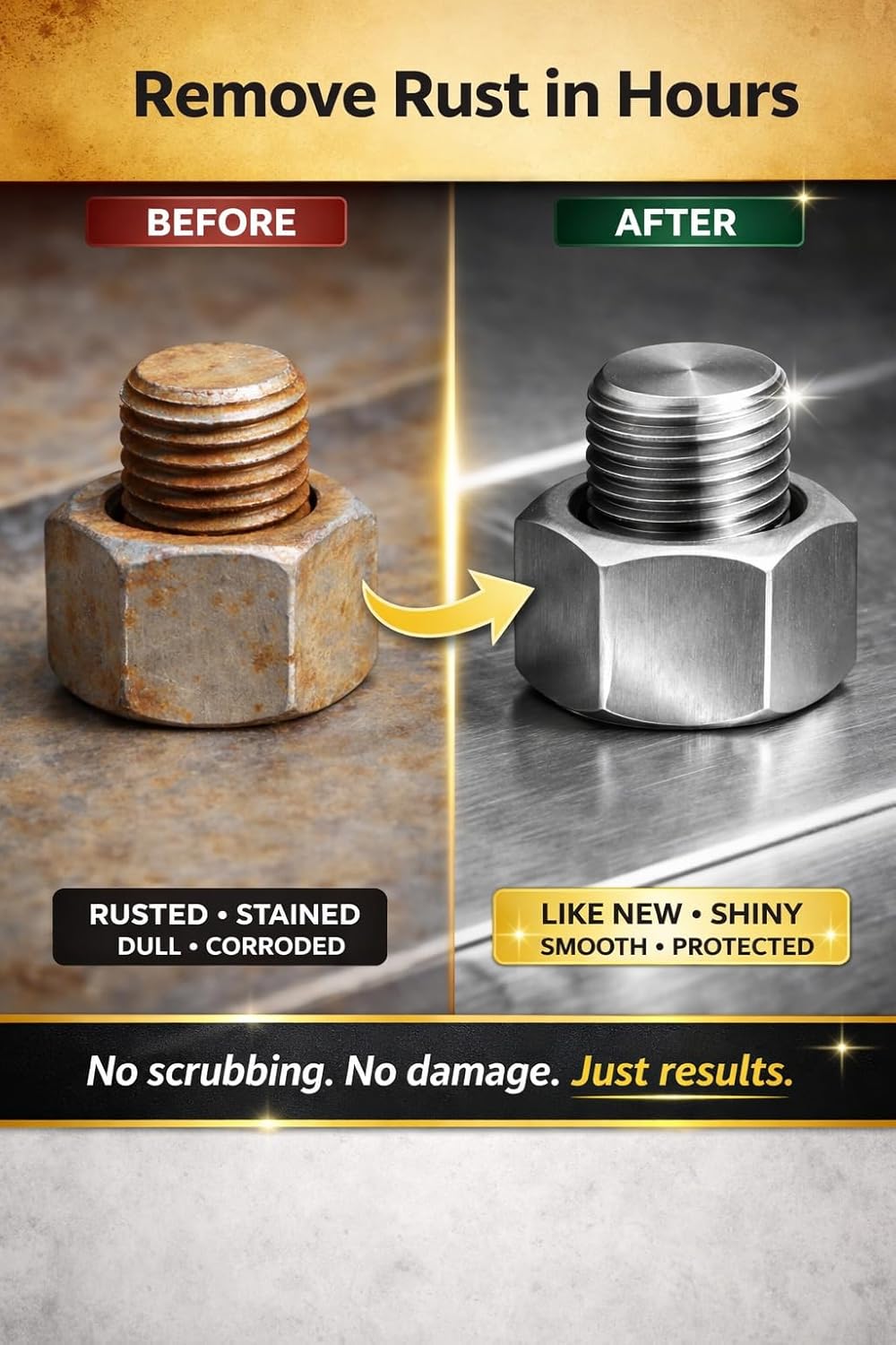 CLEAN MY STEEL Innoshine B570 Stainless Steel Rust Remover and Cleaner, NSF Certified, Approved for Food Contact Areas, 4 oz
