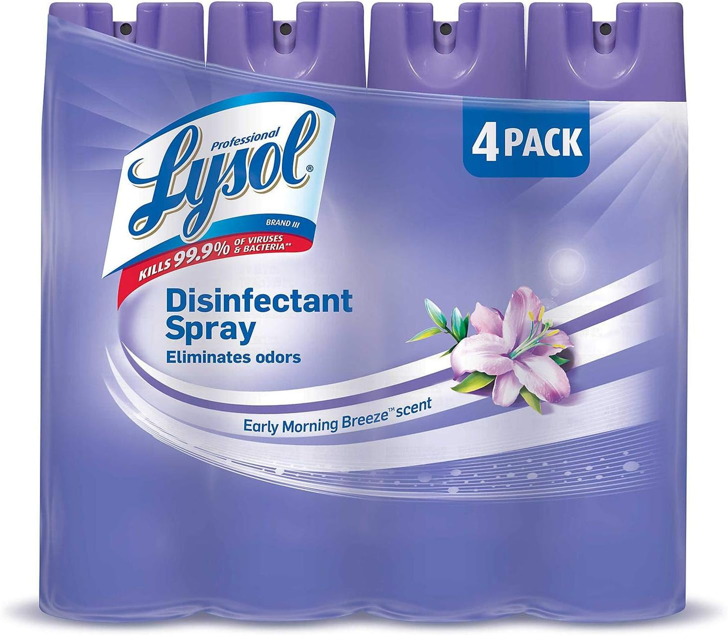 Lysol Disinfectant Spray, Household Essential Cleaning Supplies, Multi-Purpose Room Spray, Antibacterial Sanitizer Spray, Upholstery Deodorizer, Home and Bathroom, Crisp Linen,19 Fl Oz (Pack of 12)