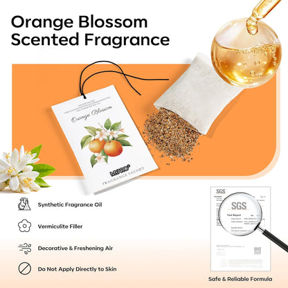 MYARO 12 Pack Fresh Linen Scented Sachets for Drawer, Closet & Car Air Freshener Bags | Odor Eliminator & Fabric Refresher | Crisp, Clean Home Fragrance Gift Set