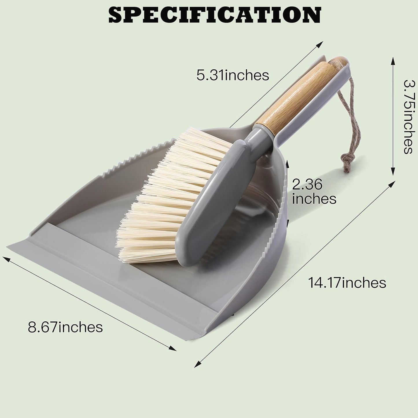 Mini Broom and Dustpan Set - Small Broom and Dustpan Set for Home, Camping Broom, Whisk Brooms Small(Gray Orange)