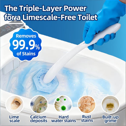 40 Count Toilet Cleaner Refill Pads Compatible with Clorox ToiletWand, High-Density Disposable Toilet Brush Refills for Powerful Scrubbing