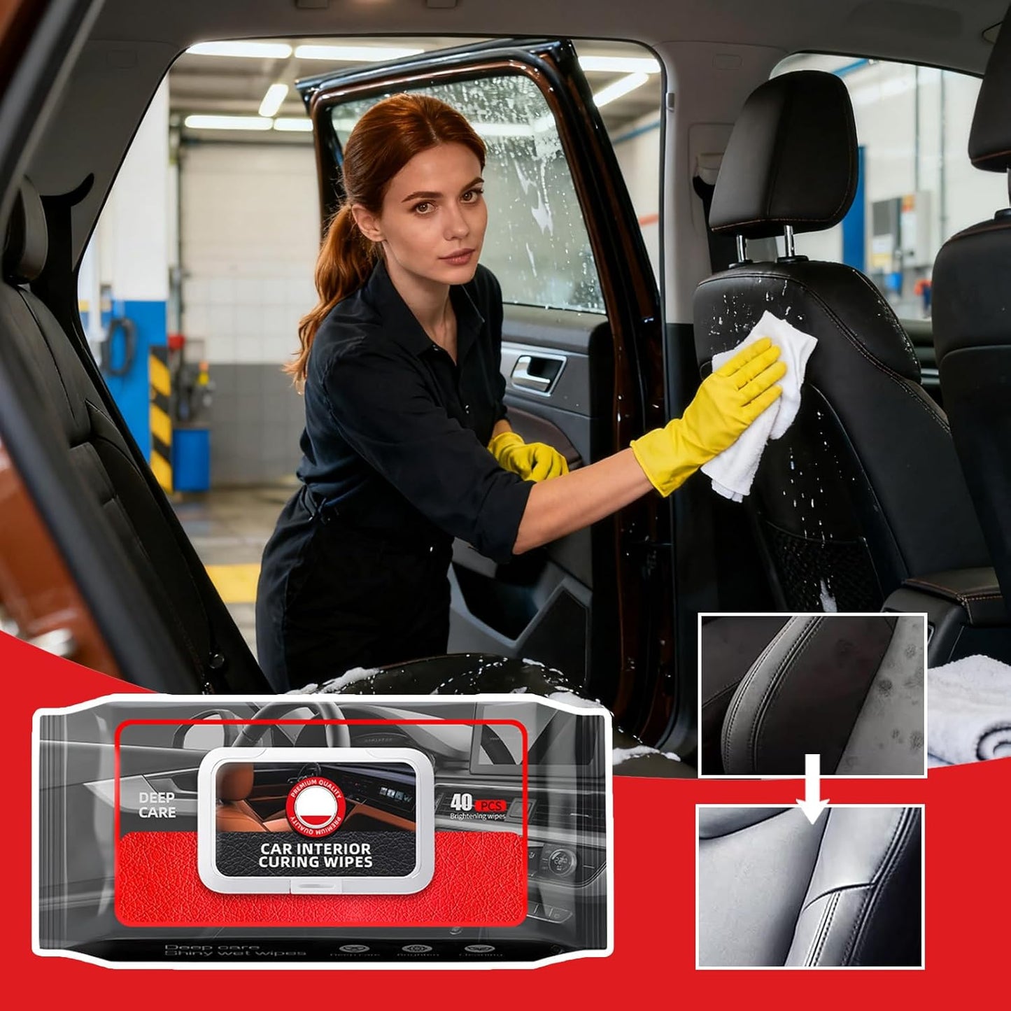 Vehicle Cleaning Wipes - Long-Lasting Multifunctional Wet Cloth, Glass and Oil Film | Automotive Trailer RV Sedan Pickup Bike Tractor Truck Dashboard Interior Exterior Maintenance