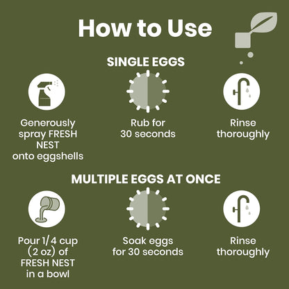 Clean Republic Good Salt Pet Fresh Nest Egg Wash Spray, Natural Cleaner for Freshly Laid Eggs, Made in the USA, 32 Ounce Bottle