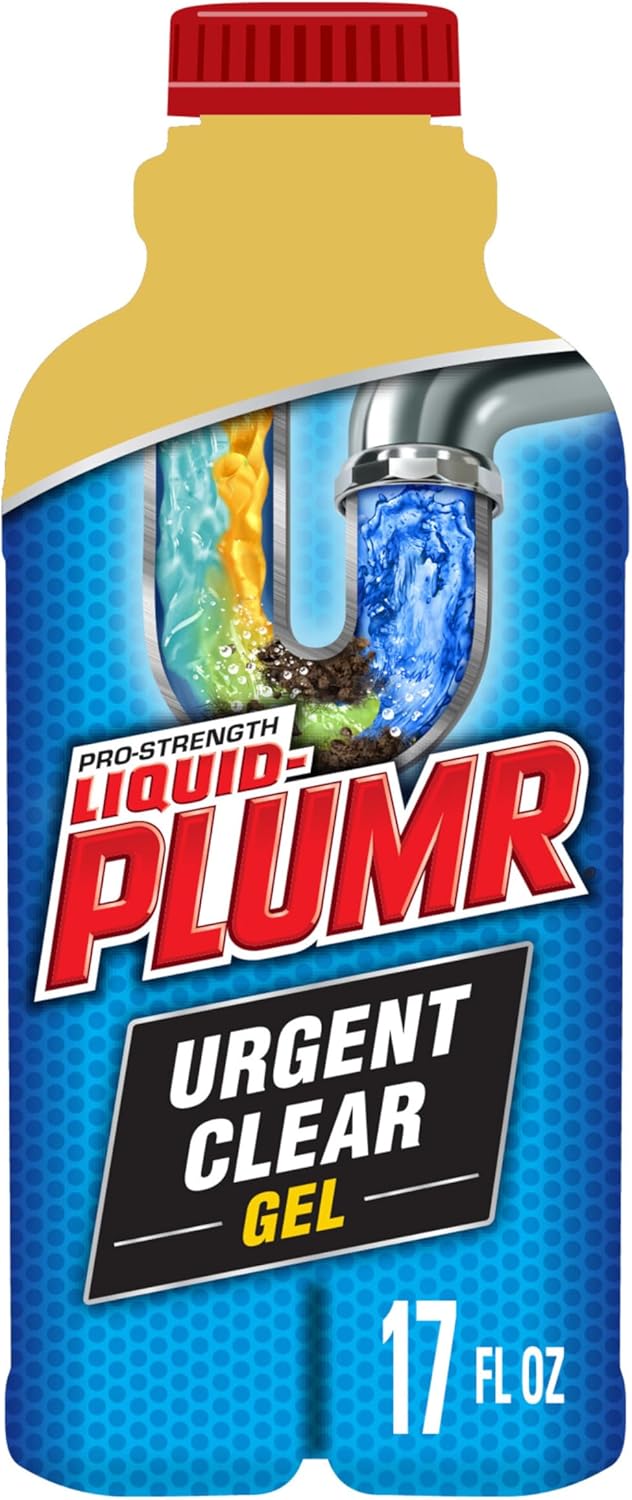Liquid-Plumr Pro-Strength Urgent Clear, Liquid Drain Cleaner, 17 Ounces