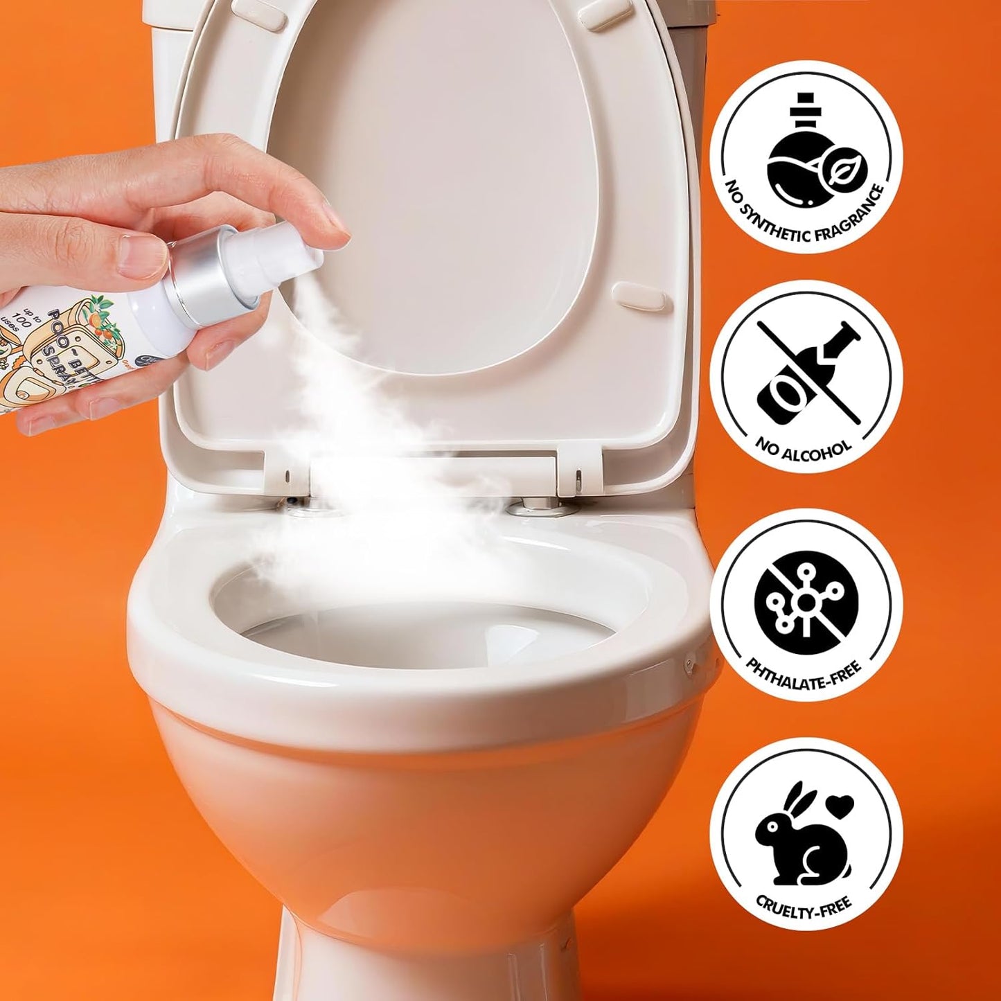 Clean-n-Fresh Toilet Spray, Variety Pack of 3 - Citrus/Lavender/Hibiscus, Bathroom & Toilet Odor Elimination, Travel Size 1.7 Fl Oz Each, Total 5.1 Fl Oz