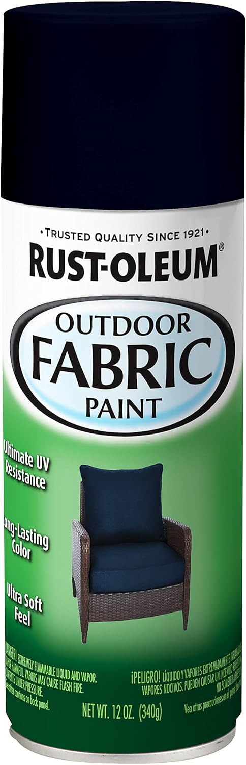 Rust-Oleum 358832 Outdoor Fabric Spray Paint, 12 oz, Navy