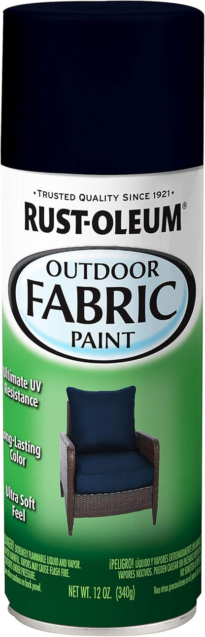 Rust-Oleum 358832 Outdoor Fabric Spray Paint, 12 oz, Navy