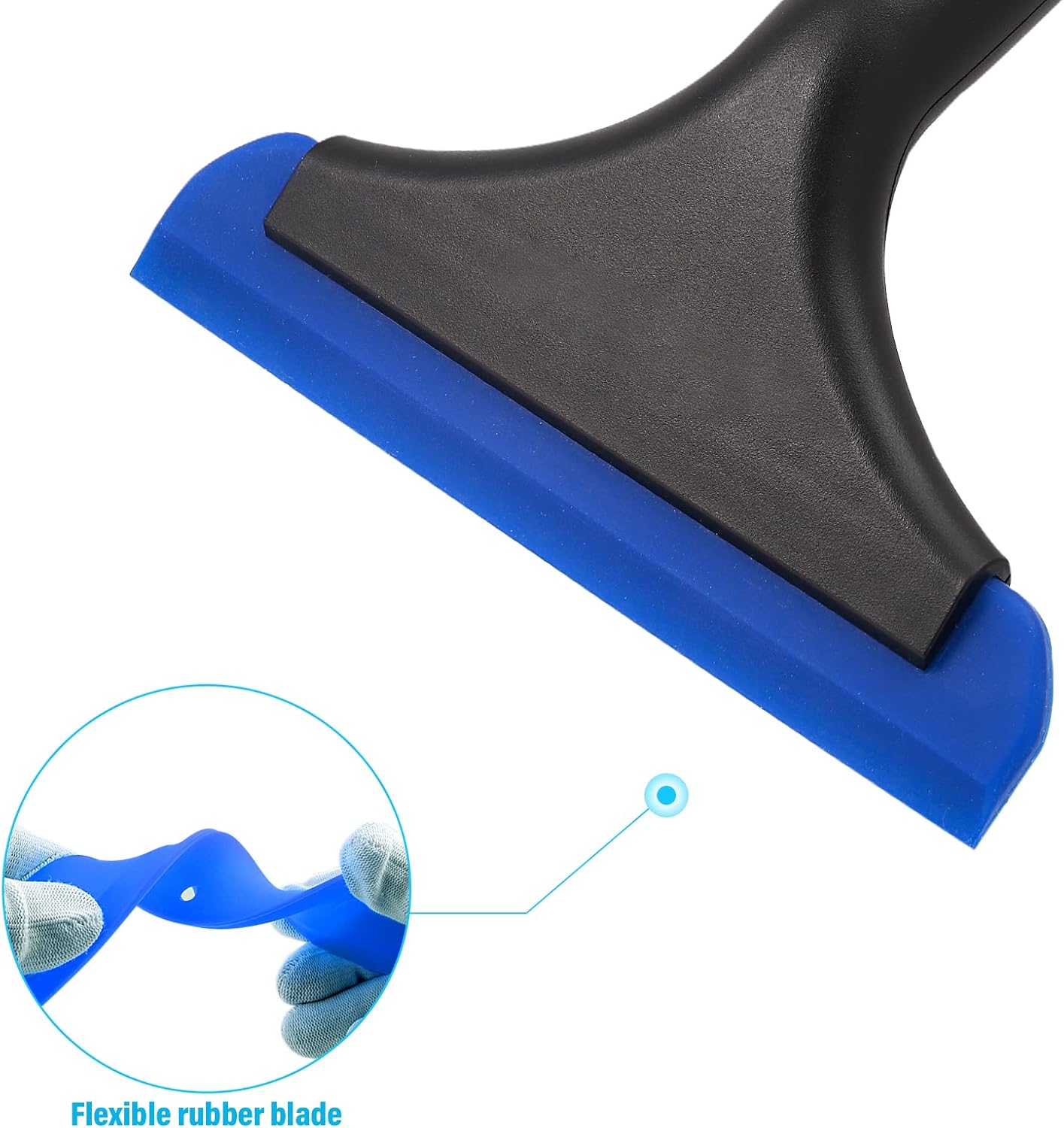 Gomake Small Silicone Squeegee Window Shower Squeegee Tool,Auto Water Blade for Car Windshield, Window, Mirror, Glass Door,Bathroom