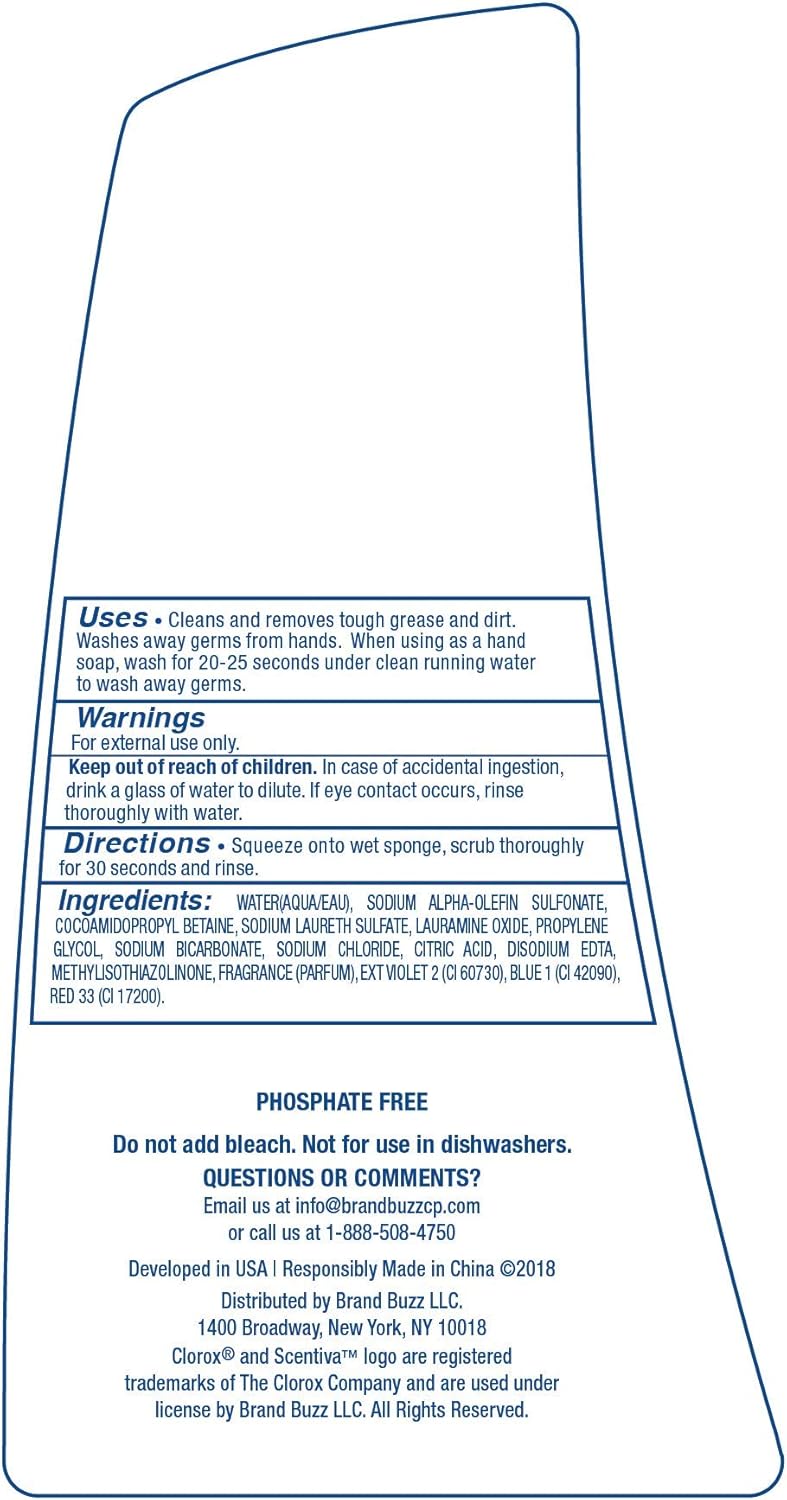 CLOROX Scentiva Dishwashing Liquid Soap | Smells Great and Cuts Through Grease Fast | Quick Rinsing Formula for a Powerful Clean You Can Trust, Pacific Breeze & Coconut, 26 Oz (Pack of 6)