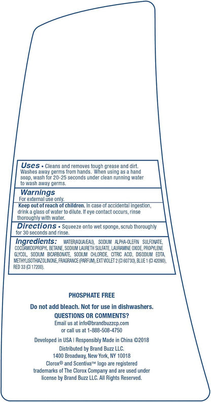 CLOROX Scentiva Dishwashing Liquid Soap | Smells Great and Cuts Through Grease Fast | Quick Rinsing Formula for a Powerful Clean You Can Trust, Pacific Breeze & Coconut, 26 Oz (Pack of 6)