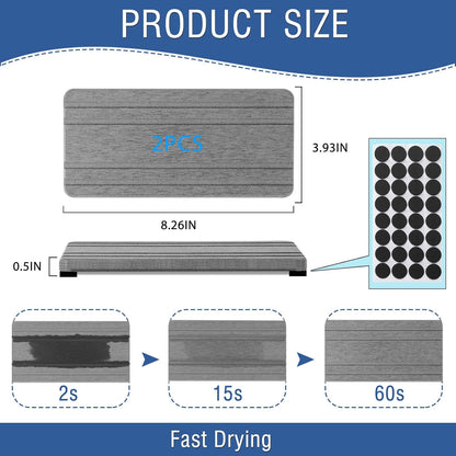 3PCS Water Absorbing Stone Tray, Fast Drying Stone Sink Tray, Stones Soap Trays, Water Absorbent Diatomite Trays, Diatomite Coasters for Kitchen Sink Bathroom Counter, Hand Soap Dish & Holders