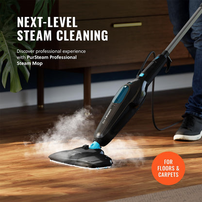 PurSteam 10-in-1 Steam Mop, Floor Steamer with Detachable Handheld Steam Cleaner for Tile, Hardwood Floors