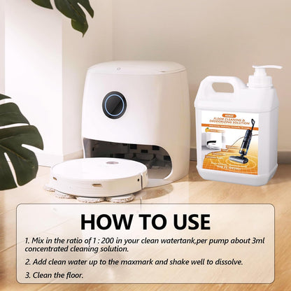 85 FL OZ Floor Cleaning Solution,Floor Cleaner for Mopping with Tineco,Deep Cleaning &Deodorizing for Roborock,Compatible with Saros Series,S8/S7 Series,Q Revo/Q Series,iFLOOR Series Wet Dry Vacuum