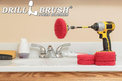 Drill Scrubber - Drill Brush Power Scrubber Pads - Bathroom - Drill Pad Attachments - Cleaning Pads - Shower Door - Baseboard - Bathroom Sink - Shower Cleaner - Flooring - Hard Water Stain Remover