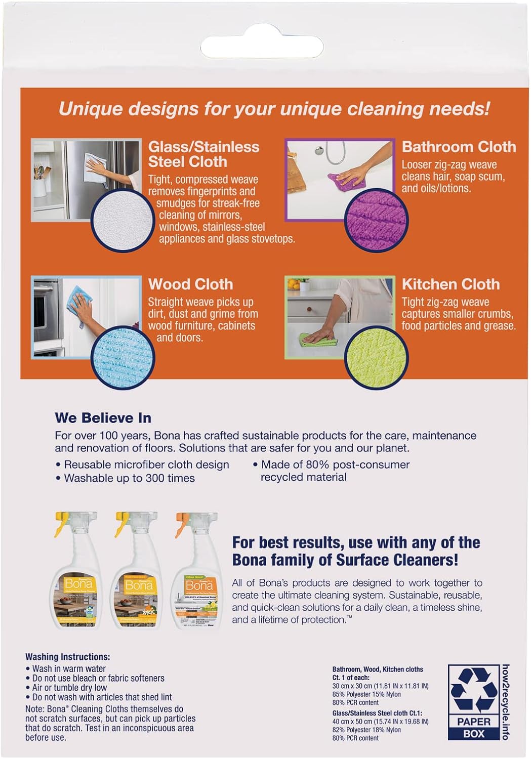 Bona High Performance Dusting System - 1 Extendable Handle, 3 Disposable Dusters, 1 Reusable Duster, & 1 Storage Bag - Extendable Dusting Kit