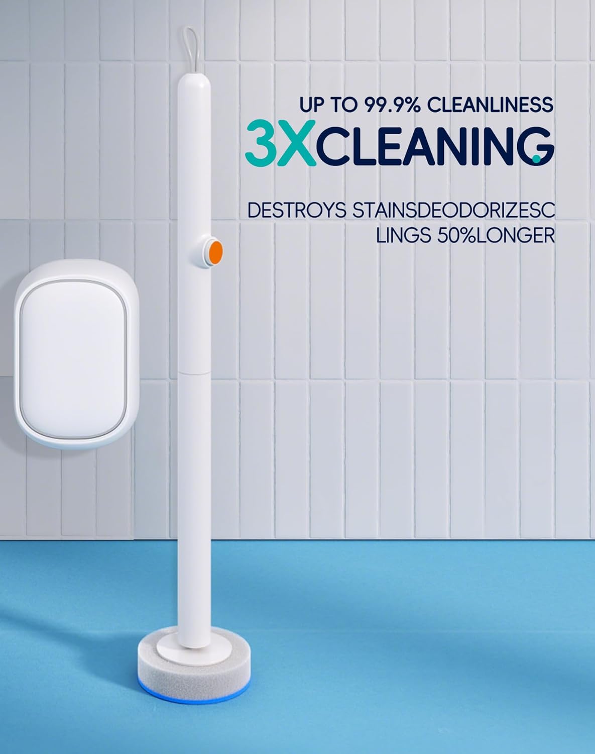 Disposable Toilet Cleaning System - Toilet Wand Kit with 18 High-Performance Refills, Wall Mounted Brush and Holder for Deep Cleaning Bathroom (Brush + 18 Refills)