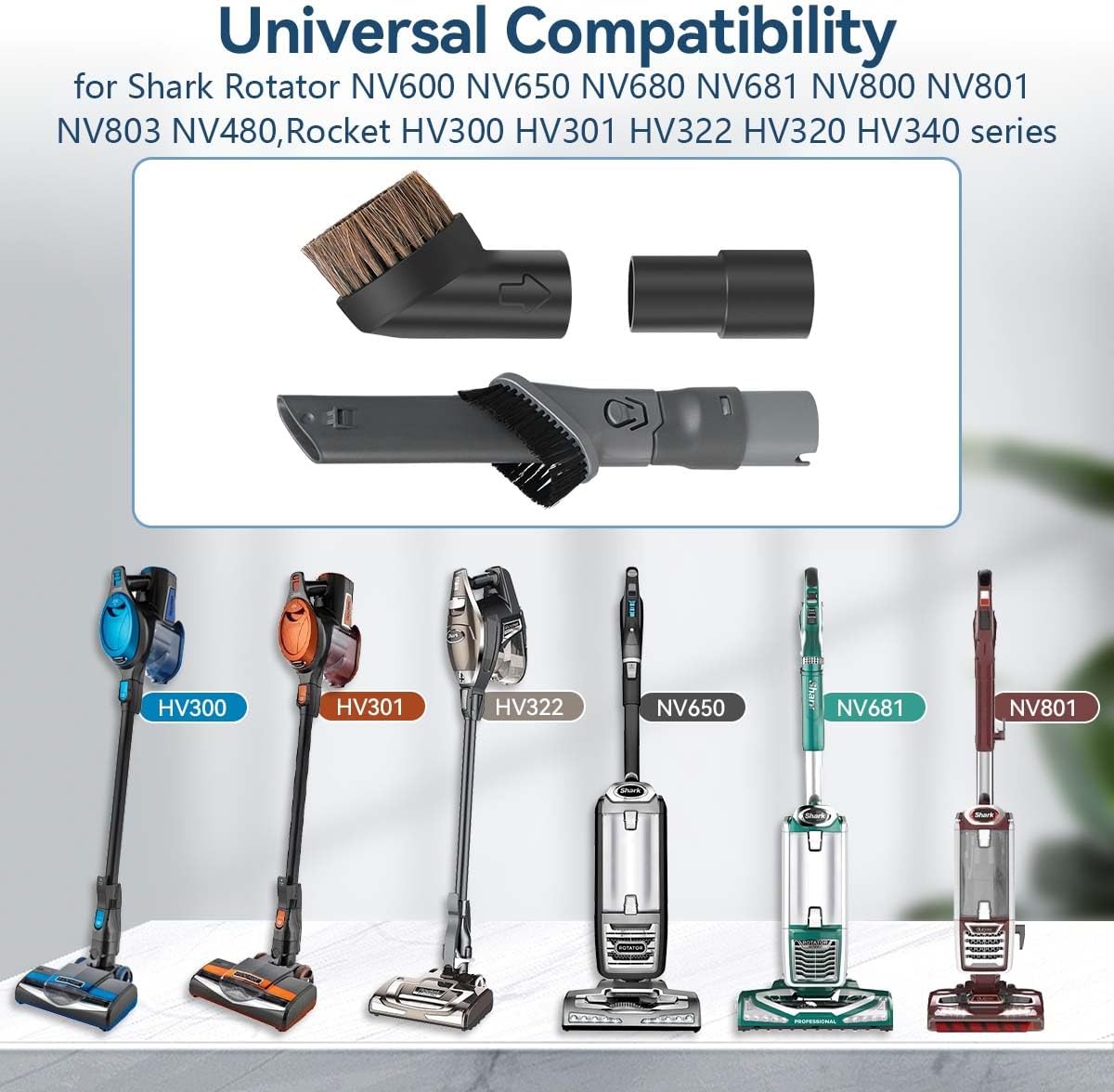 Vacuum Attachments for Shark Rocket,2 in 1 Crevice Tool Dust Brush Accessories for Shark Rocket HV300 HV301 HV322 HV320,Rotator NV751 NV752 NV650 NV680 NV800 | 35MM Vacuum Attachments