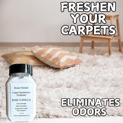 Carpet Deodorizer & Freshener, Pet & Kid-Friendly, Odor Eliminator (Vanilla, 4 oz)