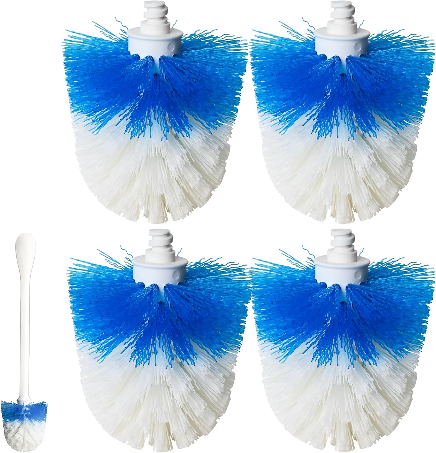 Toilet Brush Refills for OXO Toilet Brush Only, 2 Pack Toilet Brush Replacement Head, Blue & White, Nylon & Plastic Material Bristles