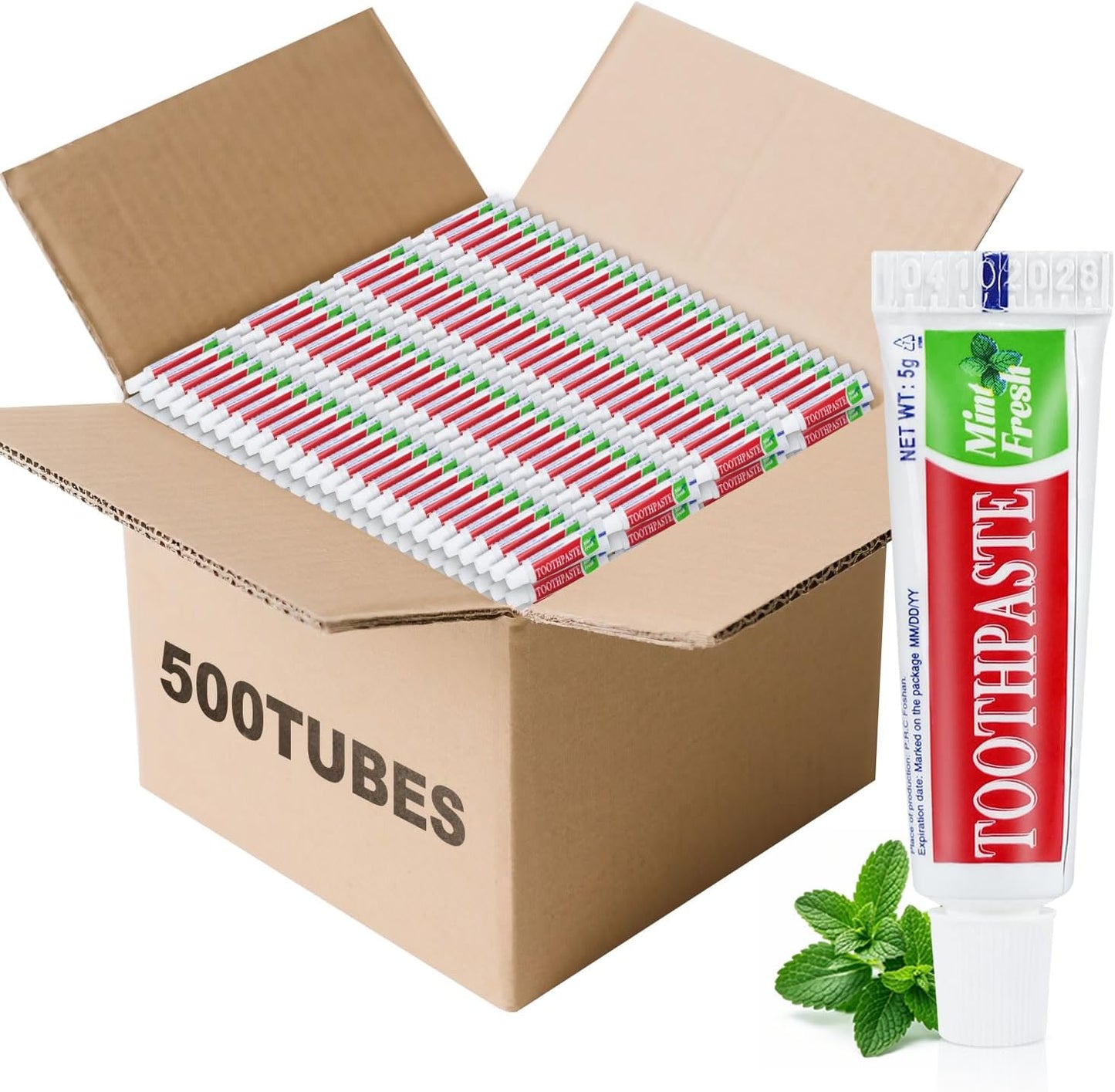Travel Size Mini 0.176 oz Toothpaste Bulk, Disposable Mint Flavor Pocket Teeth Paste Small Essential Toothpaste for Travel, Home/Hotel/Guests/Charity/Homeless/Camping Oral Care Single Use, 30 Tubes
