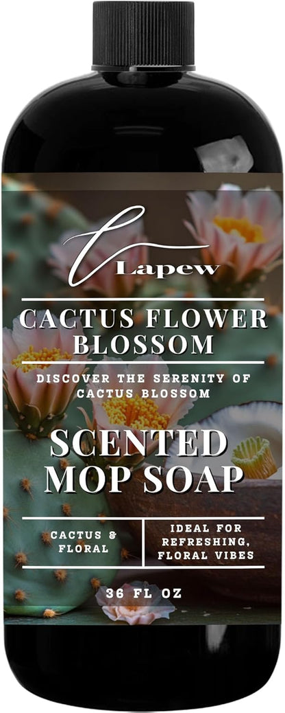 Lapew Santal Scented Mop Soap - Luxury Floor Cleaner Concentrate for Mopping Tile, Laminate, Vinyl & Hardwood | Streak-Free, Low-Foam | 36 oz - Colors A
