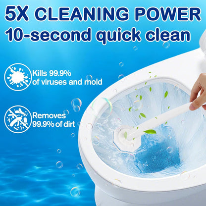 80 Count Disposable Toilet Wand Refills for Toilet Wand, 5X Cleaning Power Scrubber Refill, Bathroom Cleaning Supplies, No Falling Apart, Fresh Fragrance