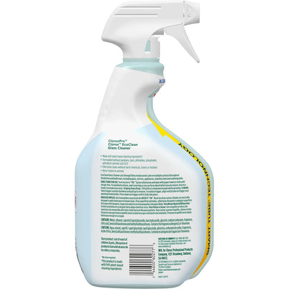 CloroxPro Clorox EcoClean Glass Cleaner Spray Bottle, 32 Fluid Ounces